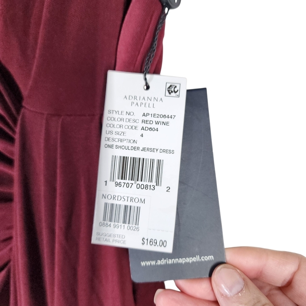ADRIANNA PAPELL ONE SHOULD MAXI DRESS - Picture 10 of 10